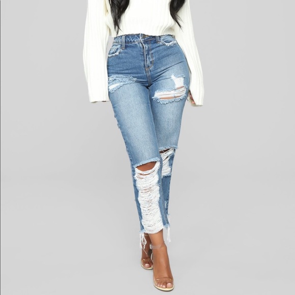 Fashion Nova Bennie Boyfriend Jeans - Picture 1 of 8
